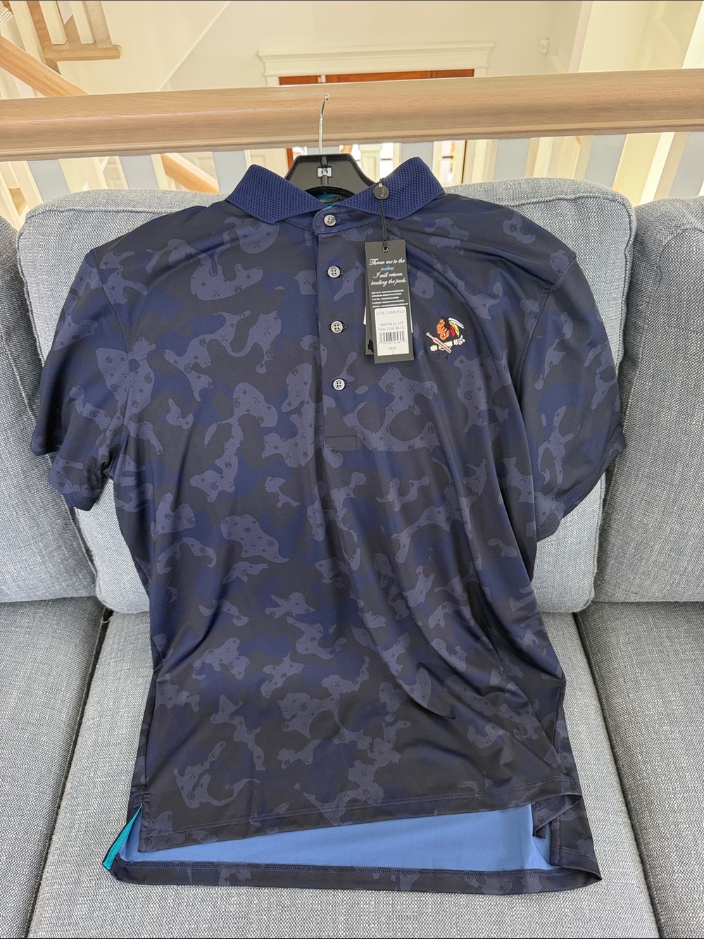 Greyson Philadelphia Cricket Club Men's Navy Camouflage Polo